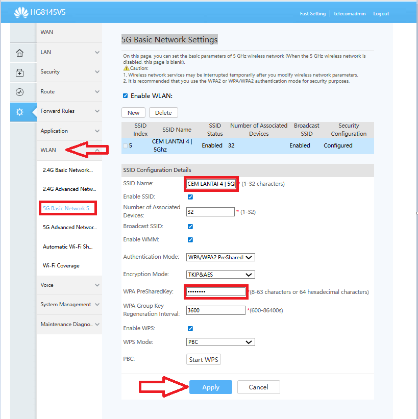 Panduan mengganti SSID WiFi Dasan