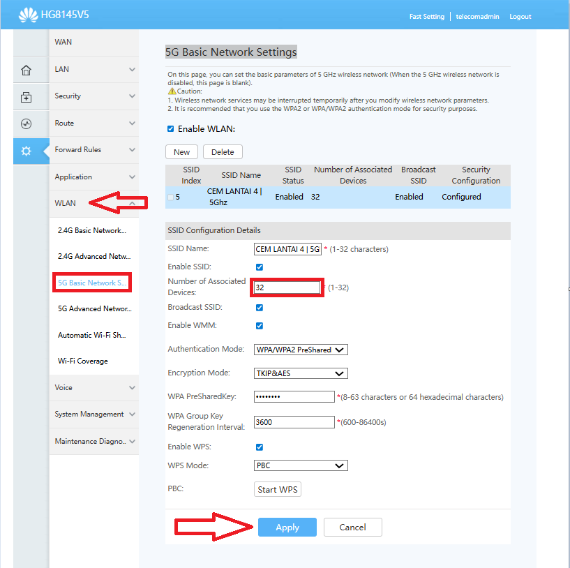 Panduan mengganti SSID WiFi Dasan