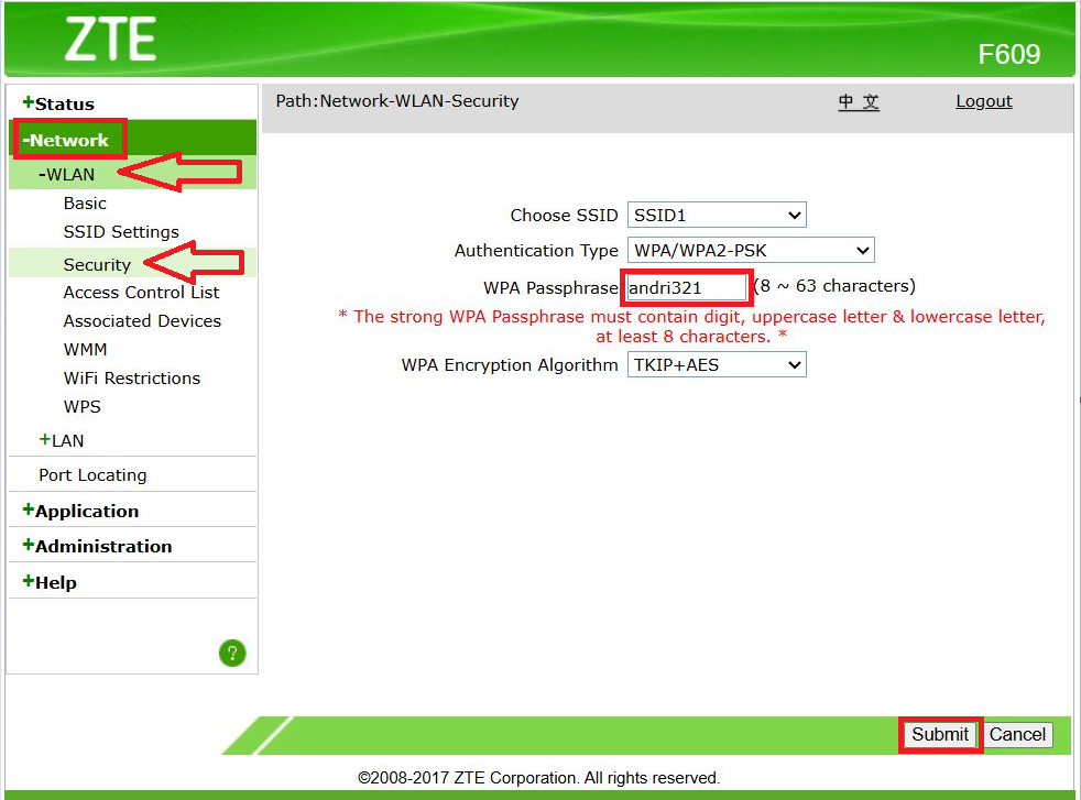 Panduan mengganti SSID WiFi Dasan